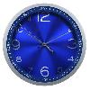 Часы настенные, круглые d 30.5 см, пластик, цв. синий, плавный ход, батарейка 1хАА не включена