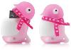 (DRV07051-8P) Флэш-драйв Bone Valentine Penguin driver 8ГБ, розовый с розовым шарфом, Retail FD-8GB/B_PENGUIN/P