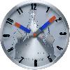 Часы настенные, круглые d 30.5 см, н.сталь, дизайн Москва, плавный ход, батарейка 1хАА не включена