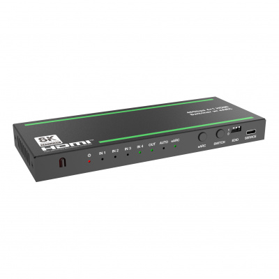 Коммутатор 4x1 HDMI 2.1, HDCP 2.3, Lideo SW41A2-8K