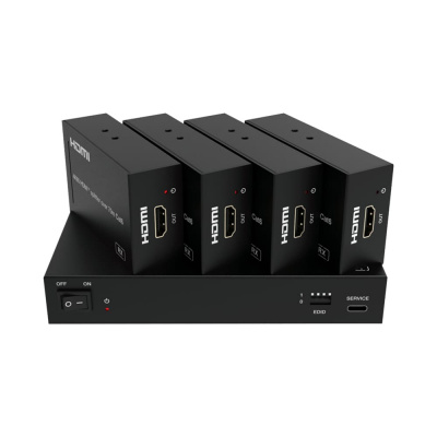 Набор из (1) сплиттера HDMI 2.0 1:4 HDBT и (4) приемников, Prestel SP-H2-14T70