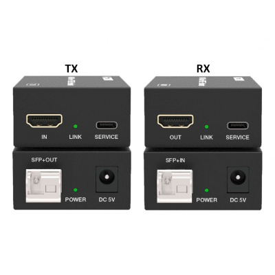 Компактный удлинитель HDMI по оптоволоконному кабелю (комплект из приемника и передатчика) Prestel EFC-4K2K1000