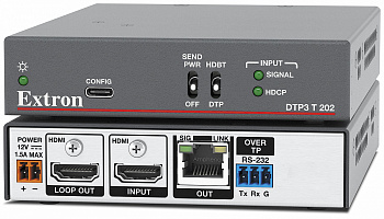 Extron DTP3 T 202 Передатчик DTP3 для HDMI 4K/60 с локальным выходом