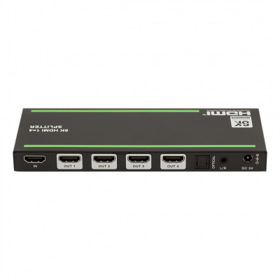 Сплиттер 1x4 HDMI 2.1, HDCP 2.3, деэмбедирование аудио, Lideo SP14A-8K