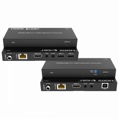 Передатчик и приемник сигнала HDMI 2.0b по HDBaseT Prestel EHD-4K100U