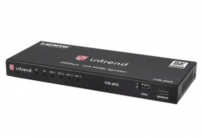 ITR-4H3 Усилитель-распределитель HDMI 1:4, поддержка 8K, деэмбедирование звука