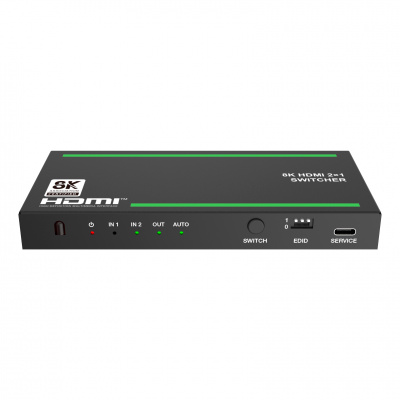 Коммутатор 2x1 HDMI 2.1, HDCP 2.3, Lideo SW21A2-8K